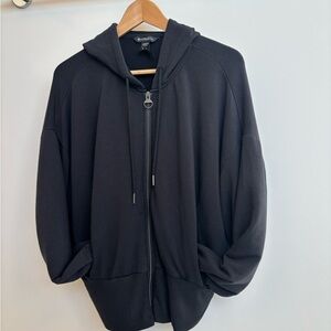 Athleta Black Zip-Up Sweater